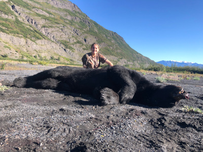Black Bear on Guided Alaska Hunt